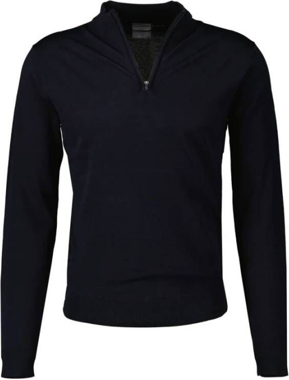 Gentiluomo Elegante Donkerblauwe Trui met Rits Blue Heren