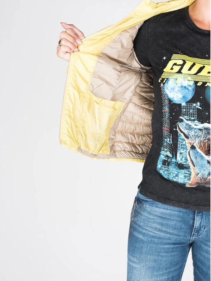 Geox Aansluitende Jas met Hoogwaardige Ademende en Waterdichte Stof Yellow Dames - Foto 2