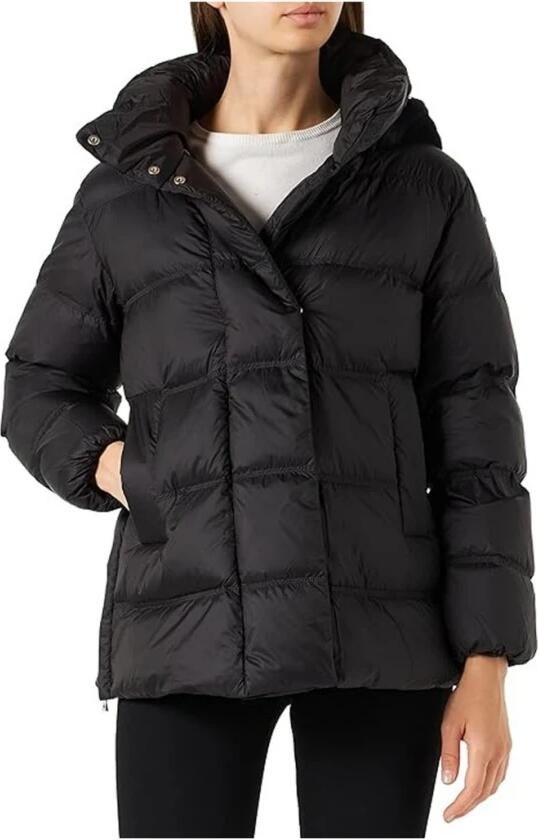 Geox Ademende Halflange Jas van Polyester Black Dames - Foto 4