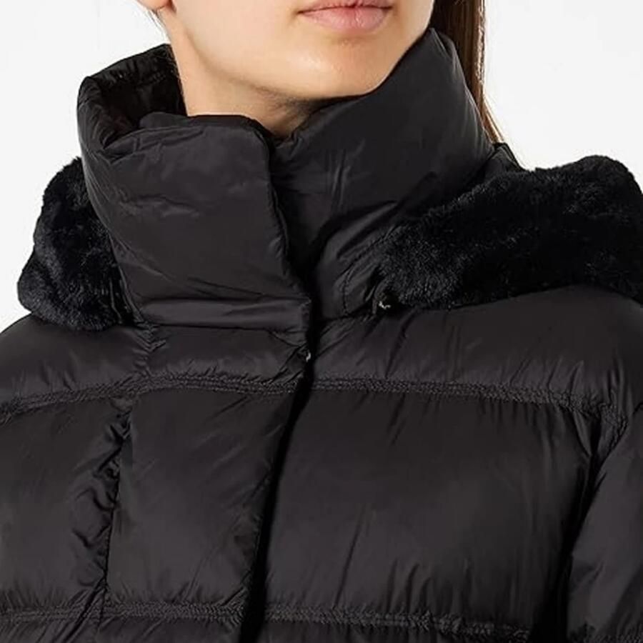 Geox Ademende Halflange Jas van Polyester Black Dames