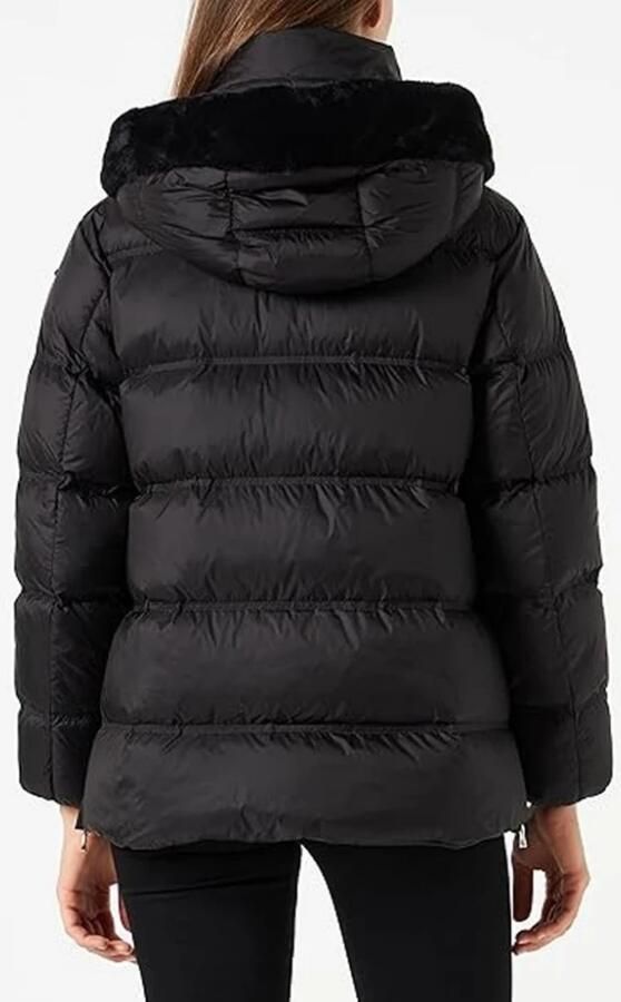 Geox Ademende Halflange Jas van Polyester Black Dames - Foto 3