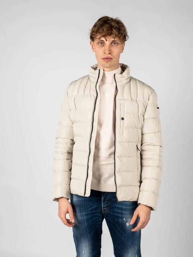 Geox Gewatteerde jas voor diverse gelegenheden Gray Heren - Foto 3