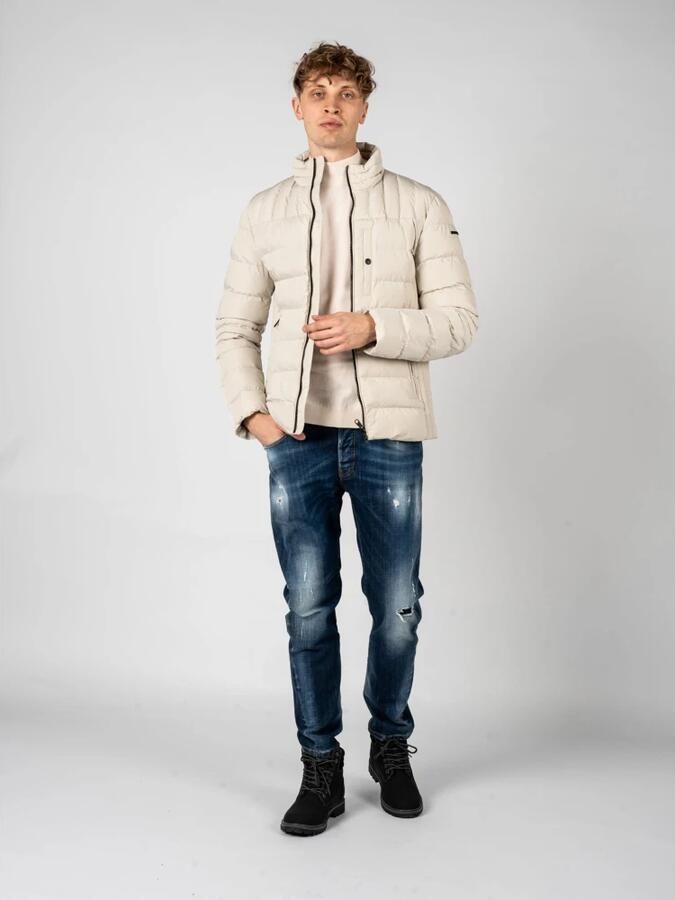 Geox Gewatteerde jas voor diverse gelegenheden Gray Heren - Foto 5