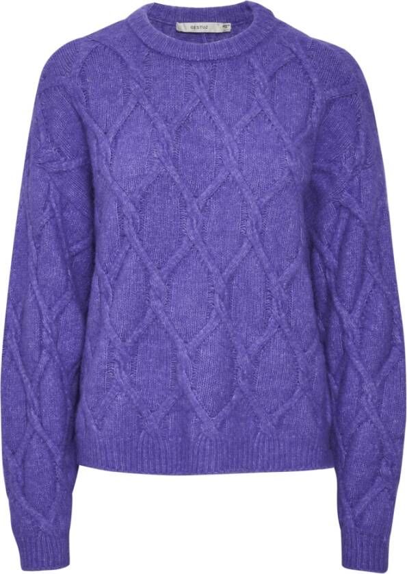 Gestuz AlphaGZ cabel pullover Paars Dames