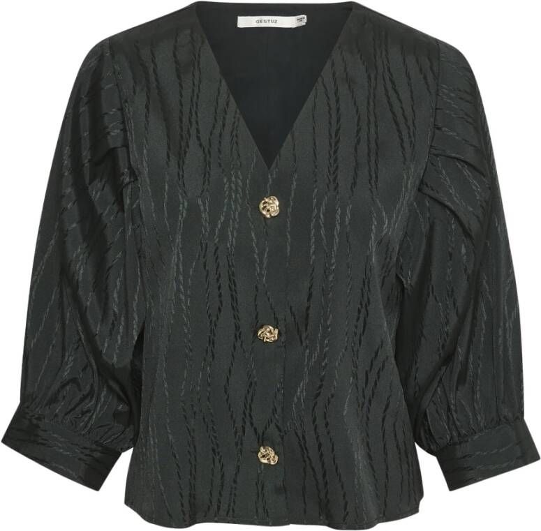 Gestuz Eicagz Blouse Bluser 10908433 Jet Set Black Dames