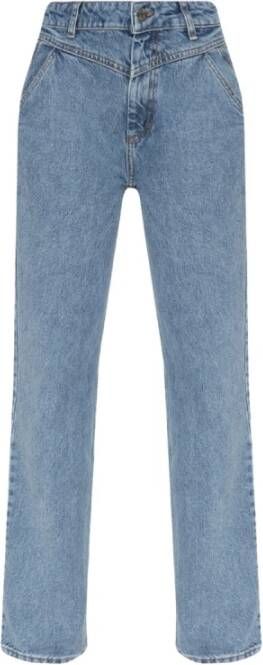 Gestuz Rechte Spijkerbroek Alm Fit Mid Blue Wash Blauw Dames