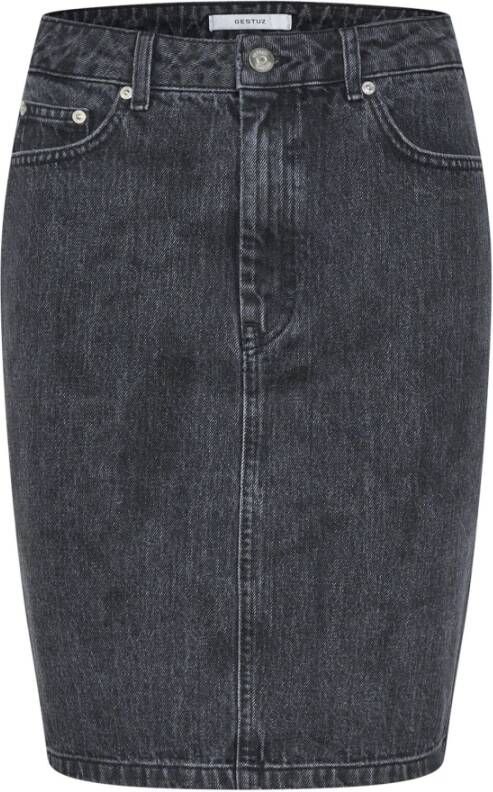 Gestuz Elegante Denim Rok Grijs Dames