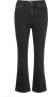 Gestuz Flared Broek met Hoge Taille Zwart Dames - Thumbnail 1