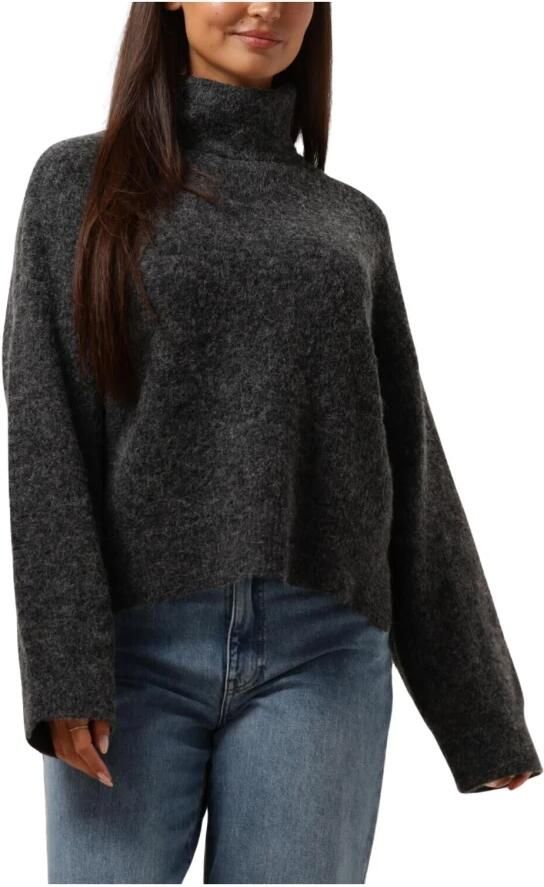 Gestuz Gezellige Rollneck Trui Charcoal Melange Gray Dames - Foto 7