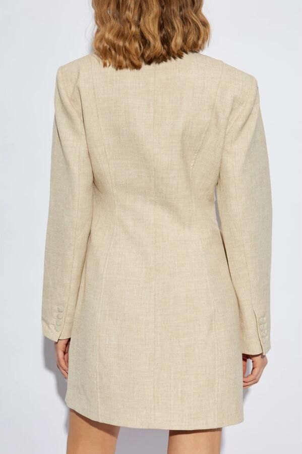 Gestuz Elegante Blazer Jurk Light Sand Melange Beige Dames - Foto 8