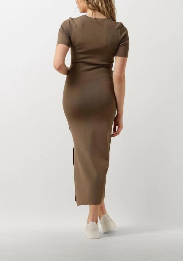 Gestuz Brielle Midi Jurk in Taupe Brown Dames - Foto 2