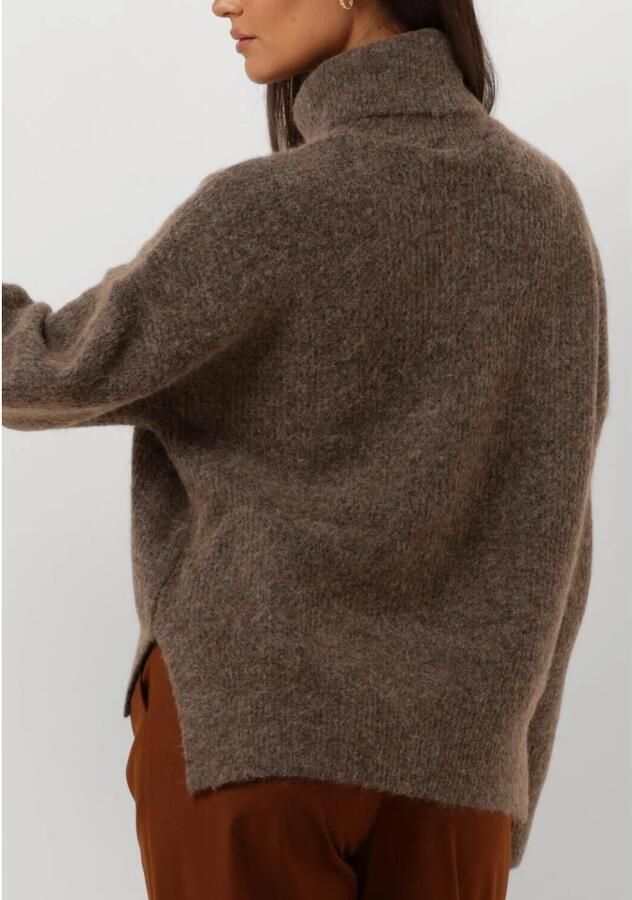 Gestuz Alphagz Rollneck Sweater Dark Sand Melange Brown Dames - Foto 6