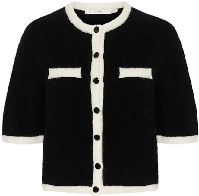 Gestuz Gebreid jack met drukknoopsluiting model 'alpha'