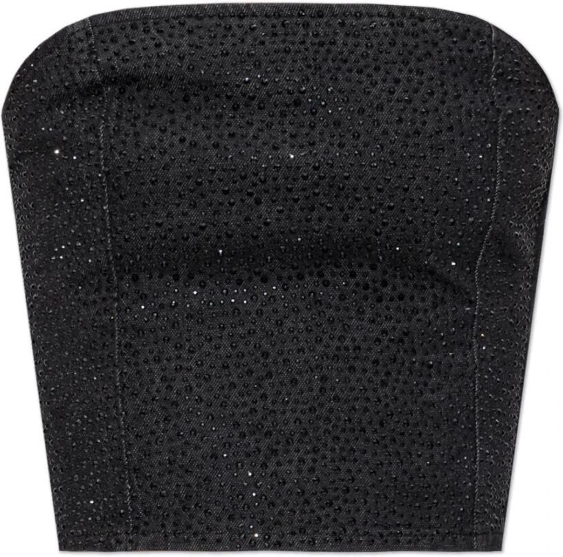 Gestuz Gerimpelde Corsagetop Donkergrijs Zwart Gray Dames - Foto 5