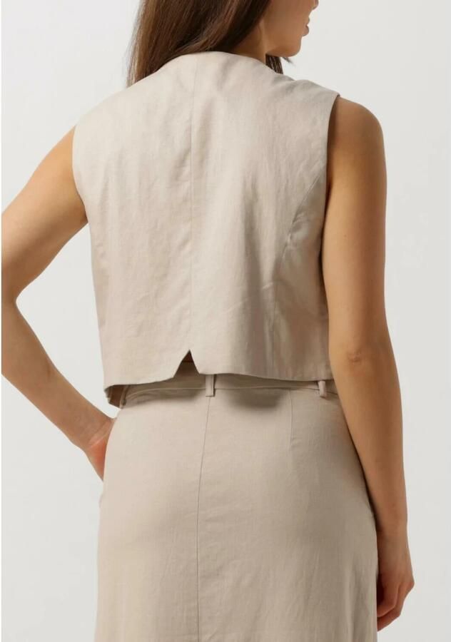 GESTUZ Dames Blazers Lizagz Linen Waistcoat Beige - Foto 6