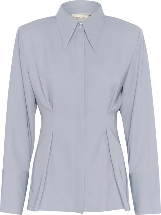 Gestuz Elegante Grijs Blauwe Overhemdblouse Blue Dames - Foto 5