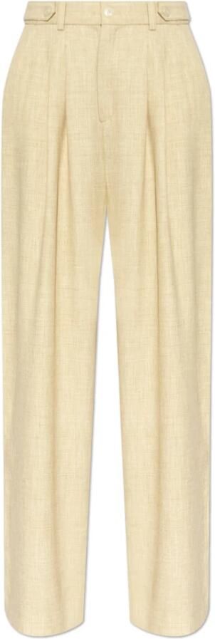 Gestuz Zwarte Wijde Pijp Broek met Zakken Beige Dames - Foto 9