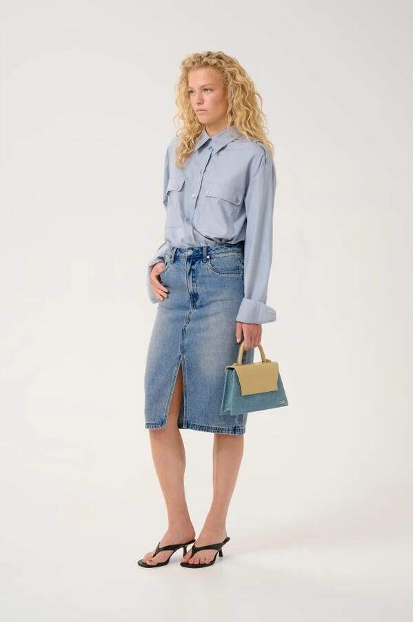 Gestuz Knielange jeansrok in 5-pocketmodel model 'layza' - Foto 5