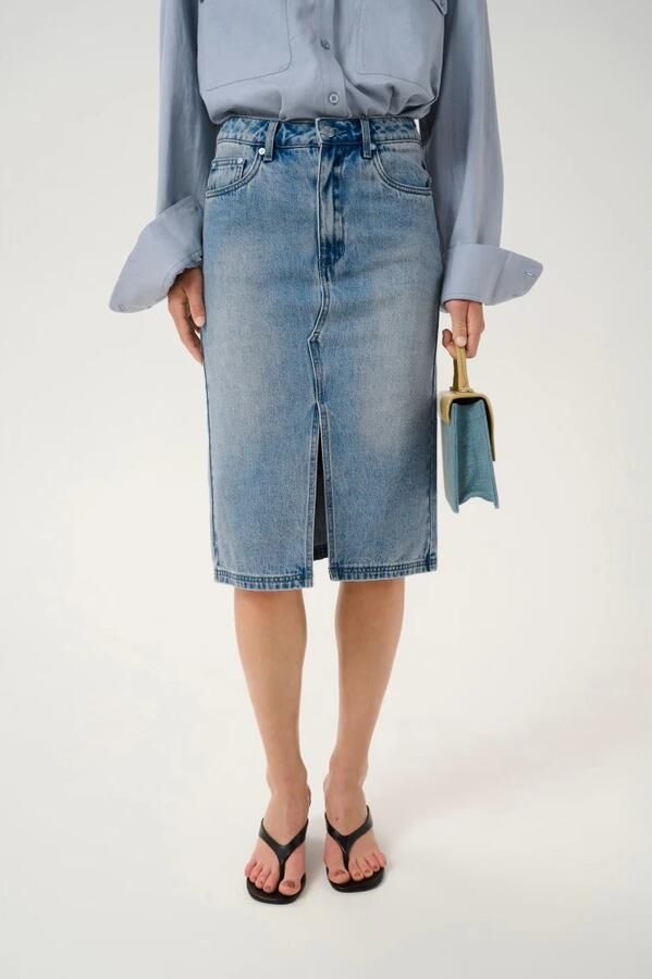 Gestuz Knielange jeansrok in 5-pocketmodel model 'layza' - Foto 6