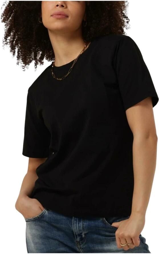 Gestuz Stijlvolle Zwarte Biologische Katoenen Tee Black Dames - Foto 3