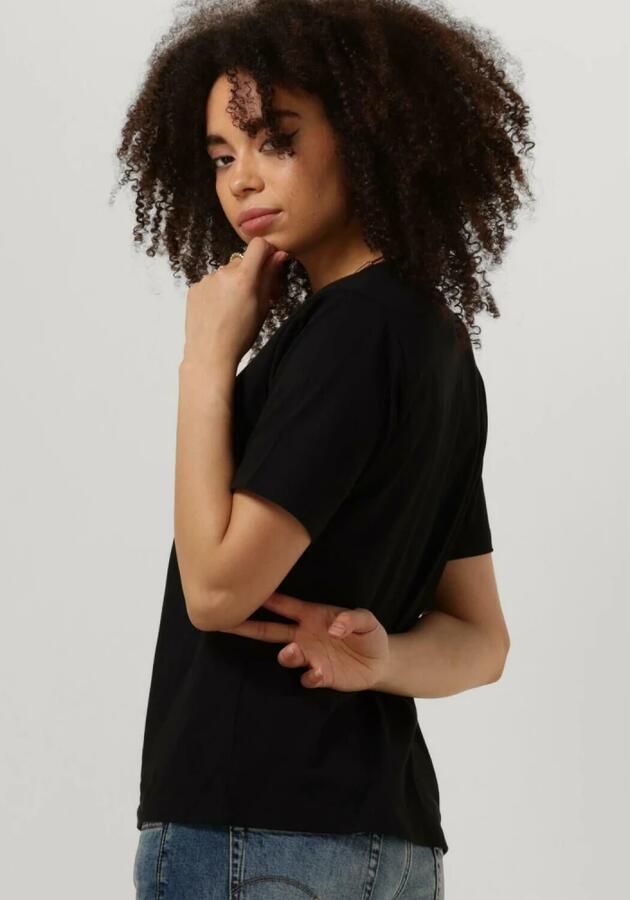 Gestuz Stijlvolle Zwarte Biologische Katoenen Tee Black Dames - Foto 2