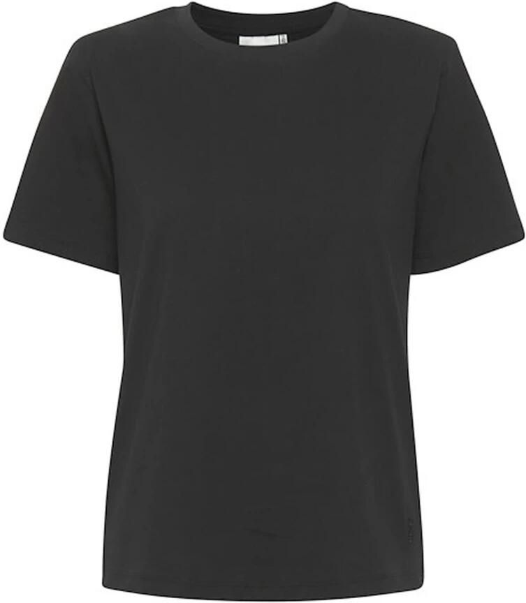 Gestuz Stijlvolle Zwarte Biologische Katoenen Tee Black Dames - Foto 4