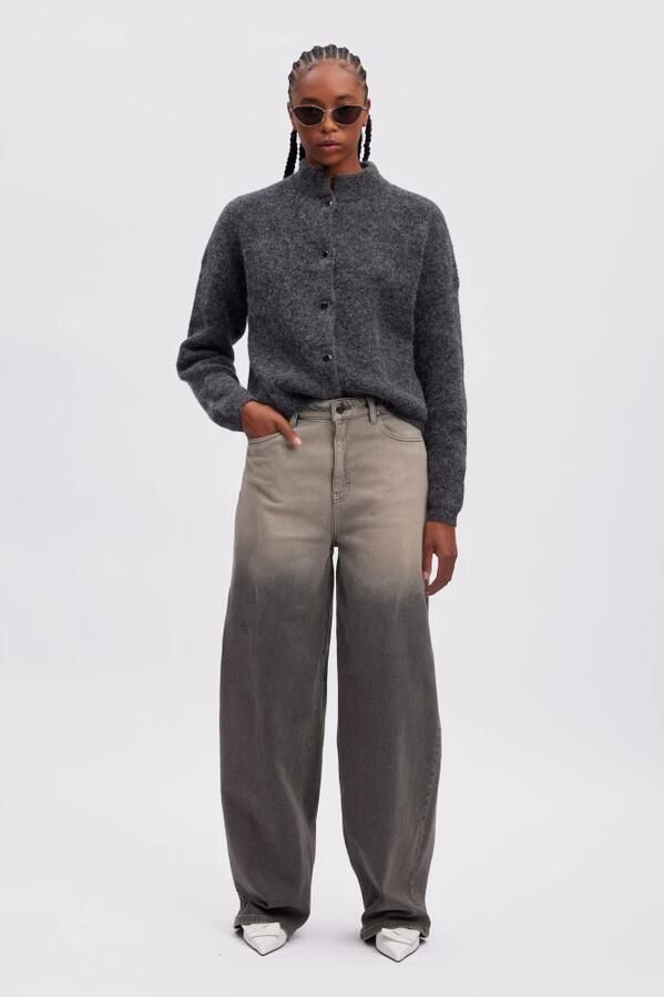 Gestuz Gebreid jack met knoopsluiting model 'Alpha' - Foto 3