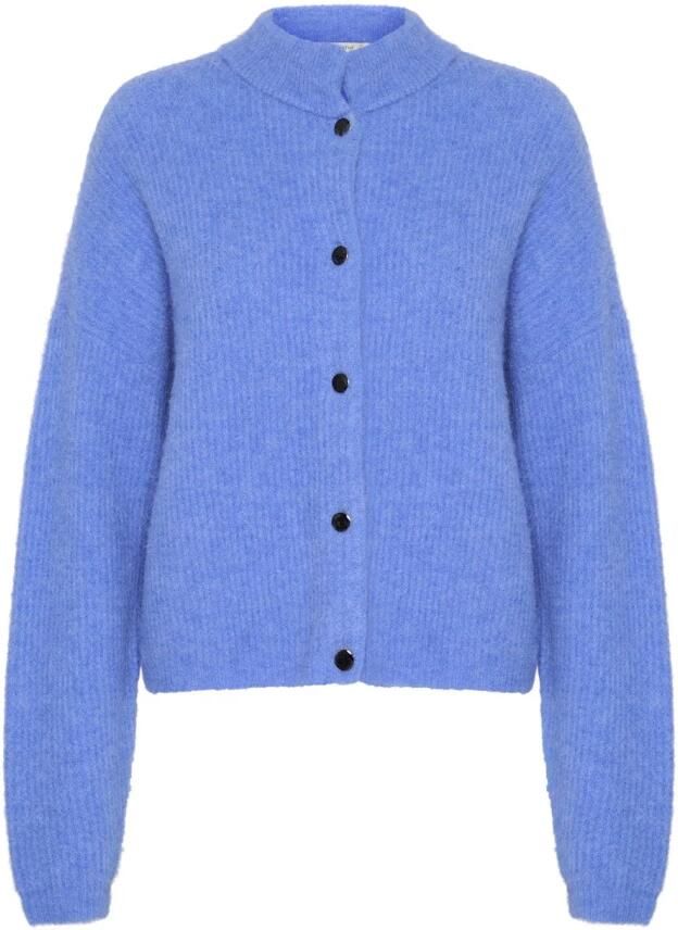 Gestuz Cardigan van wolmix met opstaande kraag model 'Alpha'