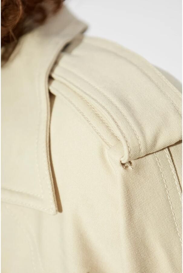 Gestuz Korte Beige Jas voor Vrouwen Beige Dames - Foto 5