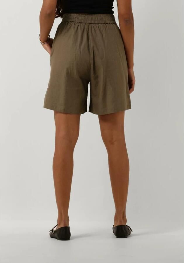 GESTUZ Dames Broeken Lizagz Linen Hw Shorts Khaki - Foto 2