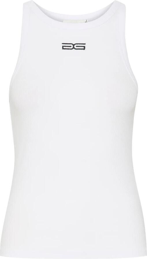 GESTUZ Dames Tops & T-shirts Drewgz Sl Logo Tank Wit