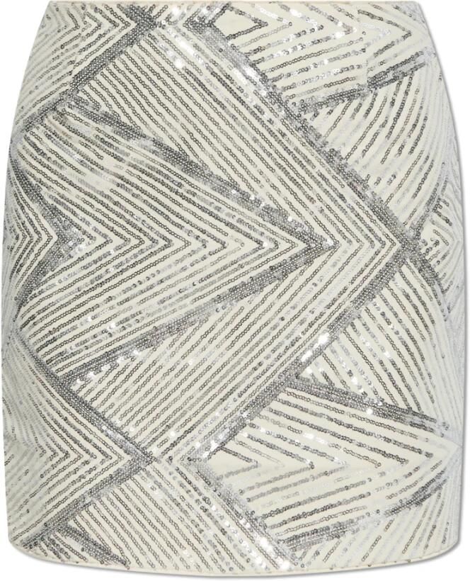 Gestuz Gouden Pailletten Nauwsluitende Rok Beige Dames - Foto 2