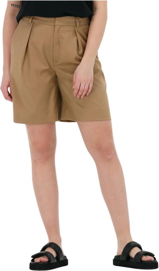 GESTUZ Dames Broeken Paula Mw Shorts Camel - Foto 4