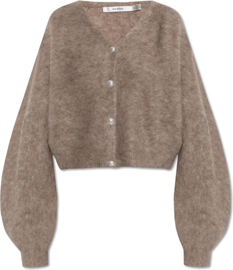 Gestuz Zachte Gebreide Vest Warm Sand Melange Brown Dames - Foto 9