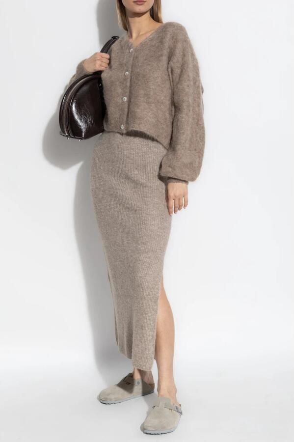 Gestuz Zachte Gebreide Vest Warm Sand Melange Brown Dames - Foto 6