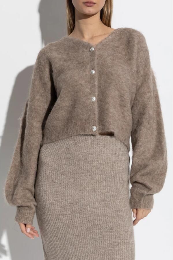 Gestuz Zachte Gebreide Vest Warm Sand Melange Brown Dames - Foto 7