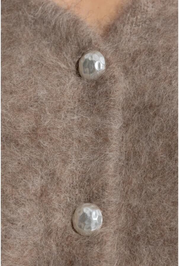 Gestuz Zachte Gebreide Vest Warm Sand Melange Brown Dames - Foto 5