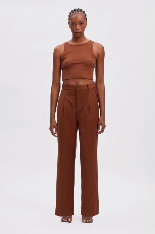 GESTUZ Dames Broeken Paulagz Mw Wide Pants Bruin - Foto 5