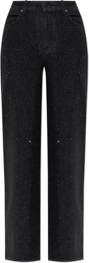 Gestuz Wijde Pijp Jeans Donkere Zwarte Wassing Black Dames - Foto 10