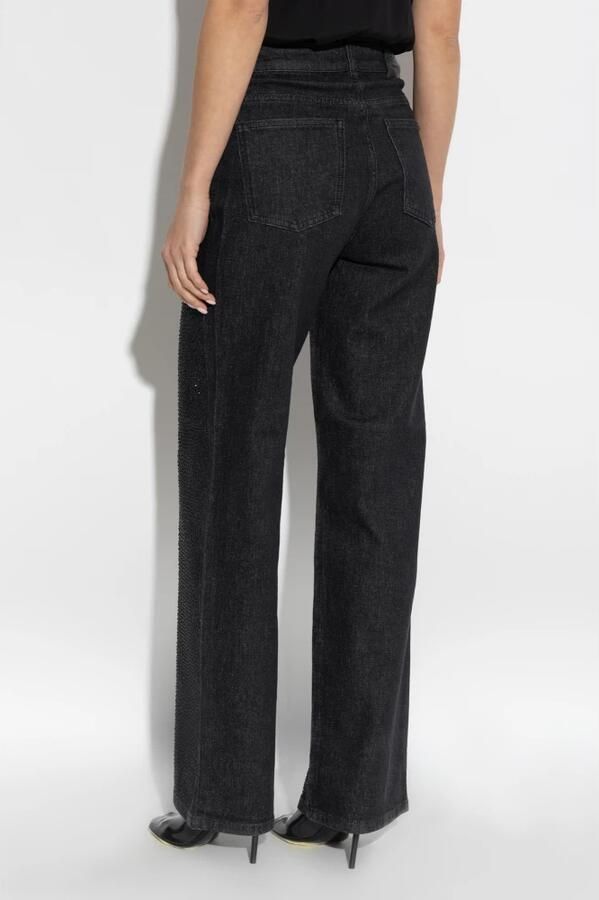 Gestuz Wijde Pijp Jeans Donkere Zwarte Wassing Black Dames - Foto 4