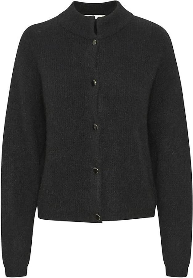 Gestuz Zachte Gebreide Cardigan met Knoopdetail Black Dames - Foto 3