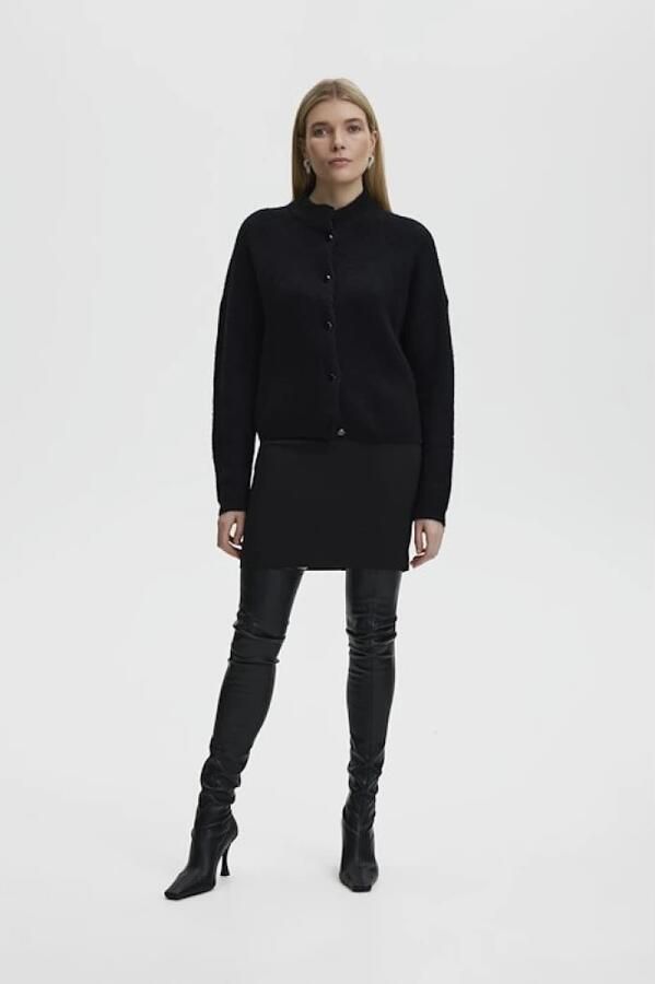 Gestuz Zachte Gebreide Cardigan met Knoopdetail Black Dames - Foto 2