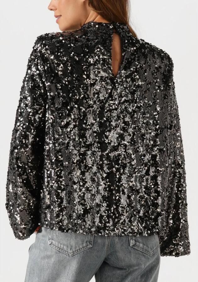 Gestuz Zwarte Pailletten Blouse voor Vrouwen Black Dames - Foto 6