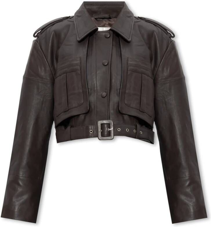 Gestuz Leather Jackets Bruin Dames