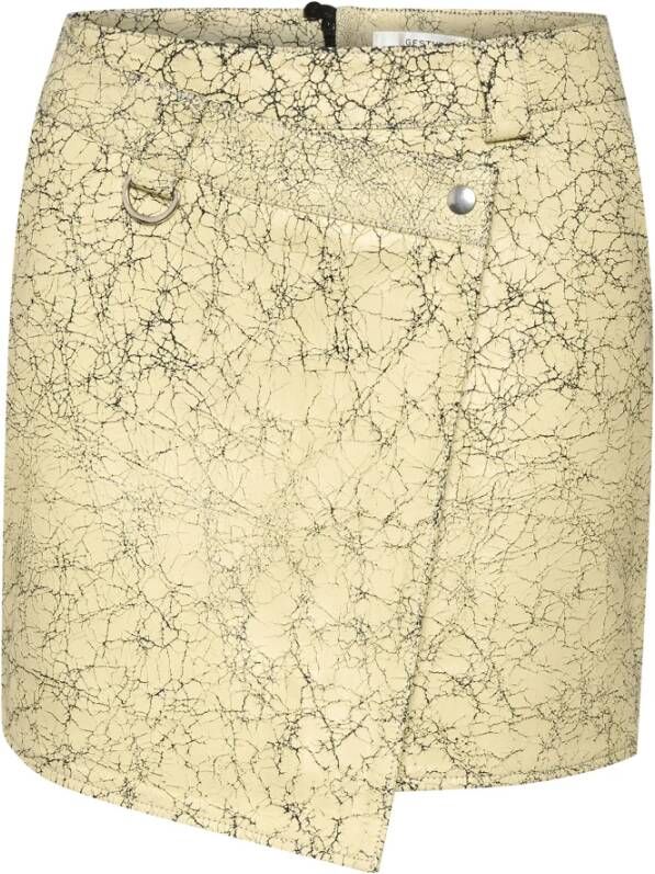 Gestuz Leather Skirts Beige Dames