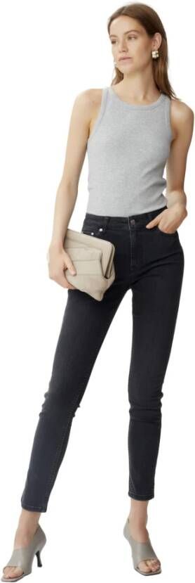 Gestuz Lichtgrijze Melange Slim Fit Top Gray Dames
