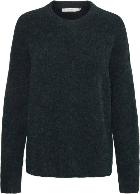 Gestuz Alphagz Ronde Hals Trui 10908332 Jet Set Melange Green Dames