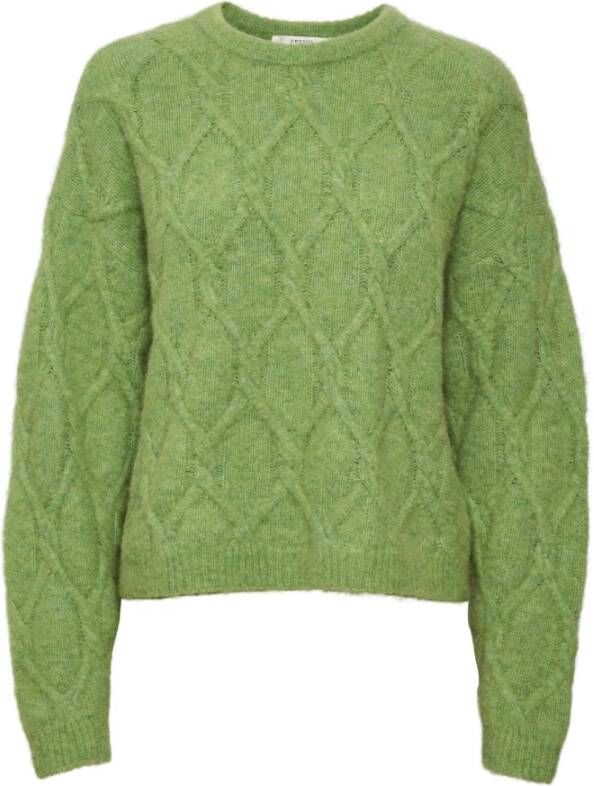 Gestuz Truien met ronde hals Groen Dames