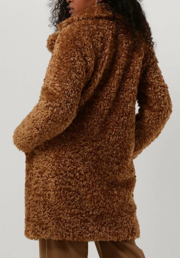 Giacomo Faux Fur Shearling Jas Camel Brown Dames - Foto 2