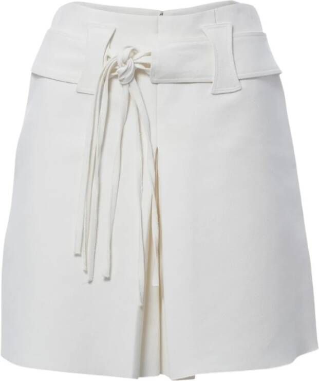 Giambattista Valli Pre-owned Mini Pleated Skirt Wit Dames